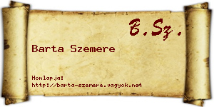 Barta Szemere névjegykártya